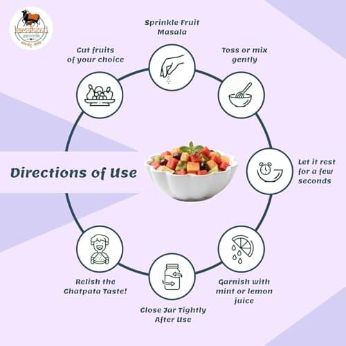 Satvik Sanatani Swaminarayan Jain Vegan Chatpata Fruit Masala 350g | Cumin, Coriander, Pudina, Pink & Black Salt | No Onion No Garlic | No Preservatives | Glass Jar with Steel Cap — image 3