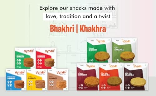 Vyndo Sattu Khakhra Pack of 2 (200g Each) | Millet-Based Gujarati Dry Snacks | High Protein & Fiber | Gluten-Free, No Palm Oil | Healthy Protein-Rich Snack for Kids & Adults. — image 6