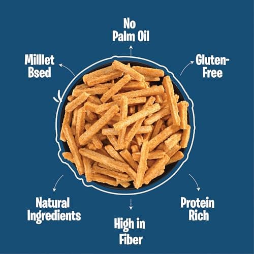 Vyndo Masala Soya Chalks (Soya sticks) | Millet-Based, Protein Rich, Gluten-Free, Non-Fried, No Palm Oil | Healthy Crunchy Energy Snacks for Adults & Kids – 4 x 100g Packs. — image 3