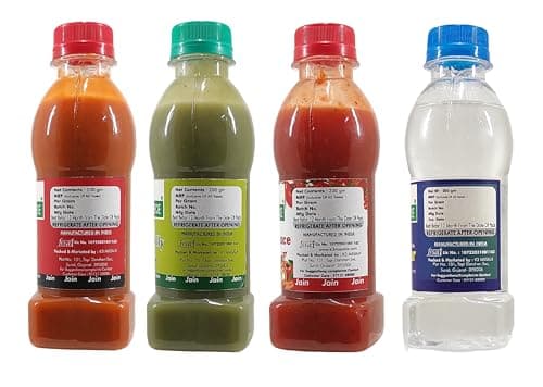 Green Piece Jain Sauce/Catchup Combo Without Onion/garlic/Potato Tomato Sauce (200gm),Green Chilli Sauce (200gm) and Red Chilli Sauce (200gm) and Vinegar (200gm) (Pack of 4) (800 g) — image 2