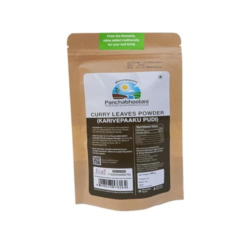 Panchabhootani Curry Leaves Chutney Powder 200g : Instant, Dip or Sprinkle, Authentic Recipe, Nutrient-rich, Rice Seasoning, Natural Flavour, No Added Colour, Traditional & Flavourful Side Dish — image 2