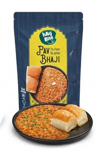 HAY BITE Pav Bhaji Instant Mix – 300g|No Onion No Garlic|Freeze-Dried|Ready-to-Cook|Quick & Healthy Meal|No Preservatives |Pack of 1