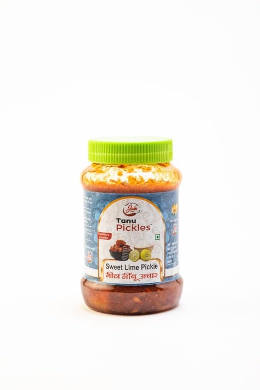 TANU PICKLES-Jain Tanu Pickles Sweet Lime Pickle Traditional Indian Pickle | Homemade Style | Ready to Eat 500gm