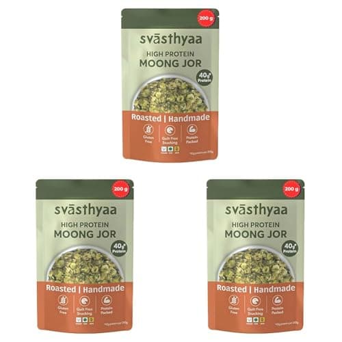 Svasthyaa High Protein Moong Jor | Roasted Moong Dal Namkeen Snack | Healthy Vegetarian Dal Snack | Gluten Free, Vegan & Jain | Breakfast, Travel & Kids | 220g — image 7