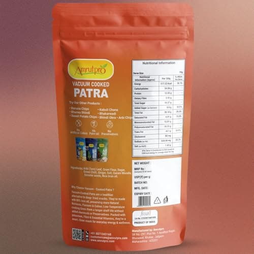 AmrutPro Patra | 3 Pack Combo | Vacuum Cooked Traditional Snack | Crispy Texture | No Palm Oil | No Artificial Colours | No Preservatives — image 2