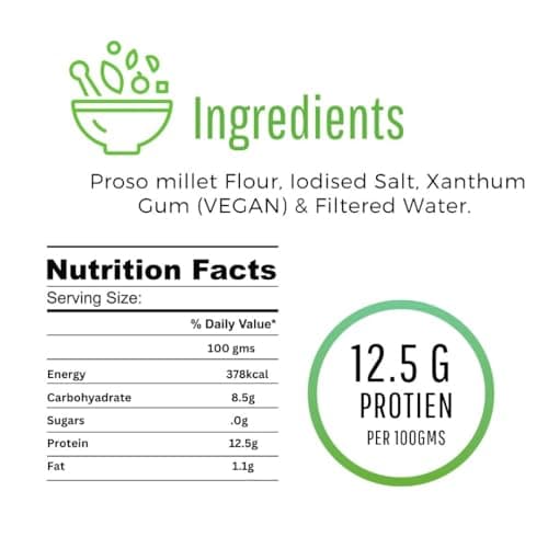 Millet Me by Kuizeens Gluten-Free Proso Noodles - 110g (Pack of 1) | Protein & Fiber-Rich | Easy-to-Make | Rich in Nutrients | No MSG | No Preservatives | Low Glycemic | Vegan & Wholesome | Easy to Digest Healthy Noodles | Jain | No Onion & Garlic | Ready in Minutes — image 2