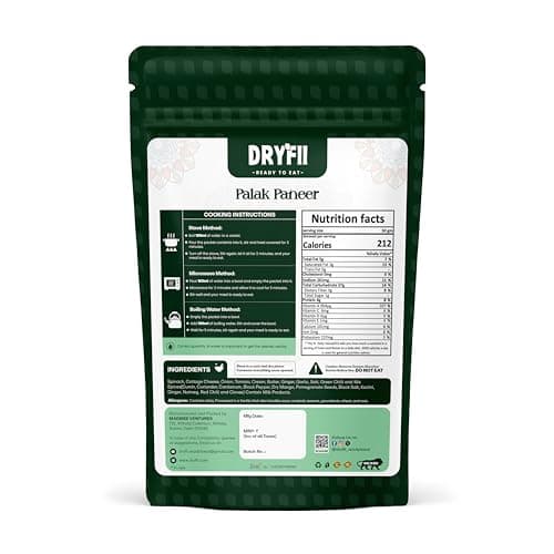 Dryfii Ready-to-Eat Palak Paratha (5 Pcs | 1 Pack) with Jain Palak Paneer | Healthy Veg Meal | Pure Vegetarian — image 3