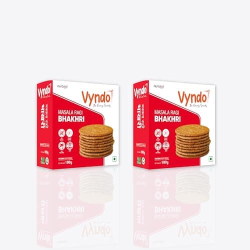Vyndo Jeera Bhakhri - Pack of 2 (180 gm each), Millet Snacks, Healthy Snacks, Gluten free, No wheat, Best Fasting (Upwas) Snack, Diet friendly — image 3