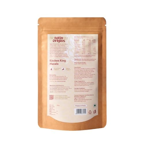 NativOrigins Kitchen King Masala Powder | Slow-Roasted & Traditionally Pounded | 21 Whole Spices | For Sabzi, Paneer & Everyday Gravies | No Additives | 100g — image 3