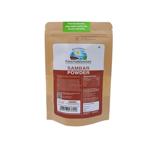 Panchabhootani Sambar Powder 200g : South Indian Authentic Flavour,Easy Digestion - Vegan, No Garlic, No Onion,Delicious Sambar At Home, No Preservatives — image 2