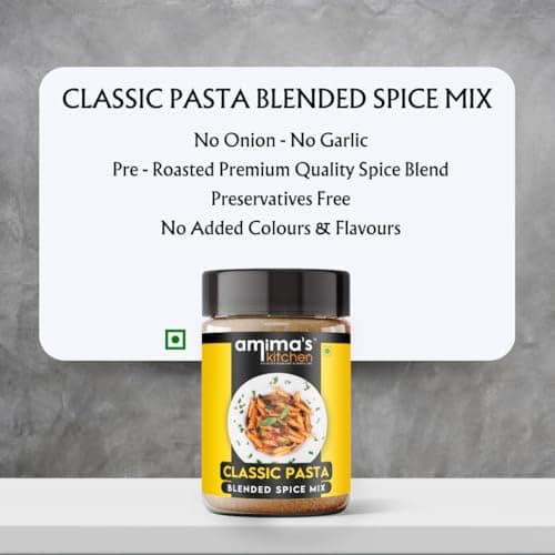 Amima's Kitchen Combo Of Classic Pasta Spice Mix & Noodles Tastemaker Jain Spice Mix (No Onion No Garlic) – 100 Grams (Pack of 2) | Blended Spice Mix | Pure & Hygiene | For Healthy Cooking | No Synthetic Flavour & Color — image 4
