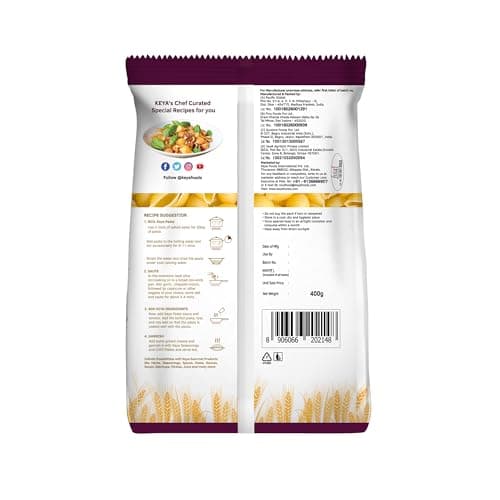Keya No Maida 100% Durum Wheat Shell Pasta 400gm, Pack 2 — image 2