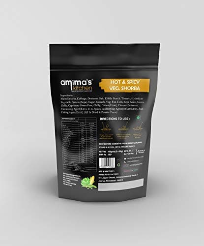 Amima's Kitchen Hot & Spicy Veg. Shorba Jain Soup (No Onion No Garlic) - 100 Grams [Serves 10] | Instant Soup Mix Powder | Ready To Cook | No Artificial Flavour & Colour | Gluten Free | Non GMO | Healthy Soup — image 2