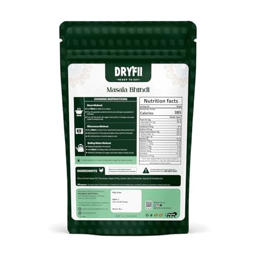 Dryfii Ready-to-Eat Instant Jain Masala Bhindi | Pure Veg | Freeze Dried | No Onion, No Garlic | Rehydrated Weight 180 g — image 2