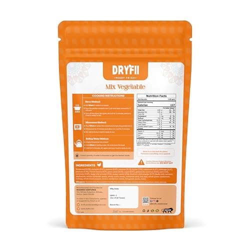 Dryfii Ready to Eat Laccha Paratha (5 Pieces, 1 Pack) & Jain Mix Veg Combo | Freeze Dried | Everyday Veg Meal | No Onion No Garlic — image 6