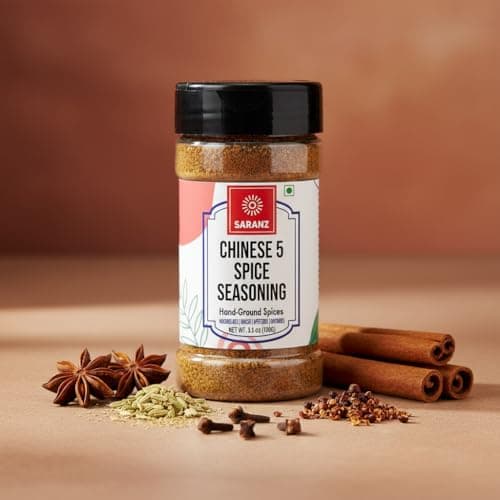 SARANZ Chinese 5 Spice Mix Jain Exotic Jain Seasoning Perfect for Snacks, Appetizers, Savouries, Entrees, Main Dishes Aromatic and Flavoured Vegan, Dairy Free and Gluten Free Seasonings-100 Grams(SJ) — image 5