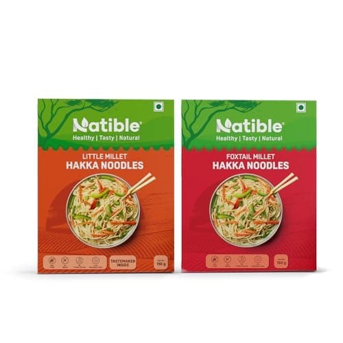 Natible Millet Hakka Noodles Combo Pack I No Maida I Not Fried I No MSG I Easy & Ready To Cook Noodles (Pack of 2) — image 2