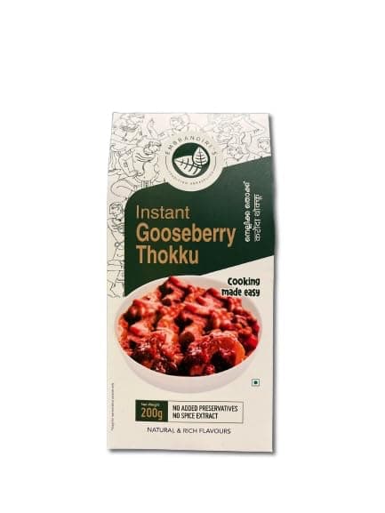 Embrandiri’s Gooseberry Thokku – 200g | Authentic Kerala Nellikai Thokku, Spicy & Tangy Amla Pickle, Rich in Vitamin C, 100% Natural