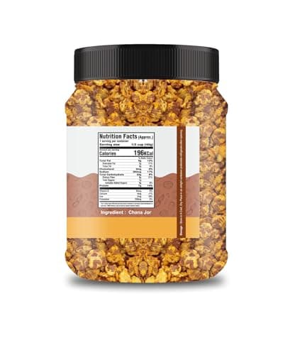 Roasted Chana Jor Garam Healthy Snack for Kids & Adults | Crispy Channa Namkeen, High Protein, Gluten Free | Vegan Jain Snack with Sea Salt & Hing | 300gm — image 2