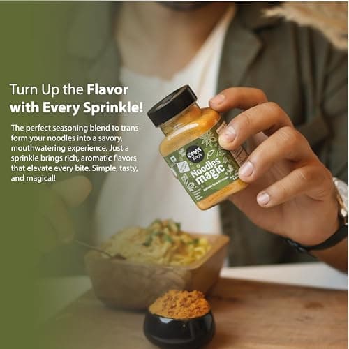 Omas Fresh No Onion No Garlic American Peri Peri 65g & Noodles Magic Masala 70g Sprinkled on Noodles, Salads, Soups, Sauces and Pasta | Jain Masala Combo — image 2