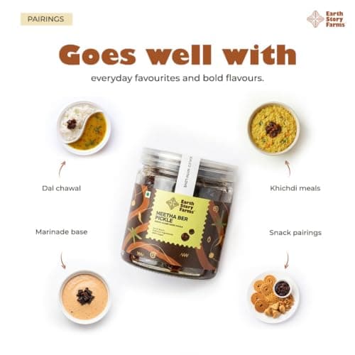 Earth Story Farms Meetha Ber Pickle | No Preservatives | Sweet Jujube Pickle| Premium Ingredients | Testy Kul Pickle | Meetha Ber Ka Achar (200gm) — image 5