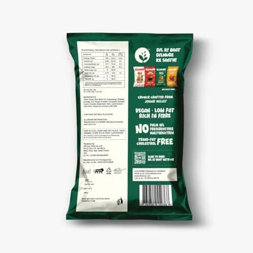 DILMURE No Onion No Garlic Jowar Millet Munchies Combo Pack – Minty Pudina & Salt n Pepper (25G Each) | Roasted Healthy Snacks | No Preservatives, No MSG, No Maltodextrin | Palm Oil Free | Zero Cholesterol, Zero Trans Fat | Gluten-Free Millet Snack (Pack of 10) — image 5