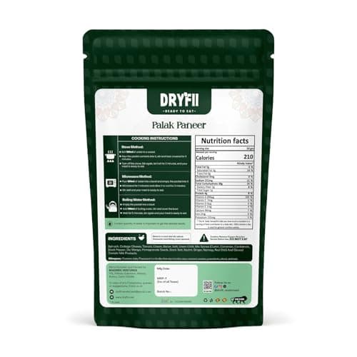 Dryfii Ready-to-Eat Instant | Jain Palak Paneer & Jeera Rice | Pure Veg | Freeze Dried | No Onion, No Garlic | Rehydrated Weight 455 g — image 2
