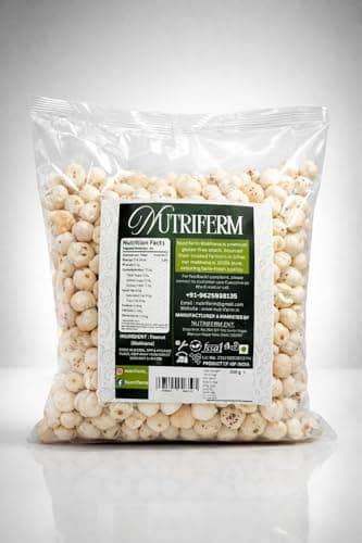 NUTRIFERM Makhana | Premium Fox Nuts | Roasted & Crunchy Phool Roasted Makhana | Healthy Snacks for Weight Loss | High Protein, Low Fat | Gluten Free Lotus Seeds | Diet Snack India - 200g — image 4