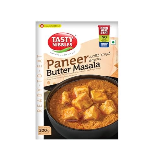 Tasty Nibbles Ready to Eat Paneer Butter Masala 200g | Open Heat & Eat | Vegetarian | No Added Preservatives | Japanese Retort Technology [Pack of 1 ]
