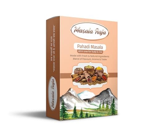 Masala Raja Pahadi Masala 100g for Sabji & Dal, (No Onion, No Garlic) Blended Spice for Authentic Taste and Colour, Made With 100% Natural Ingredients Of Mountains