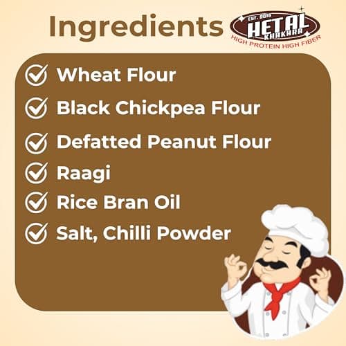 Raagi Khakhra | JAIN | Crispy | Ready To Eat | High Protein High Fiber| No Palm Oil | 200g Vacuum Pack Of 2 — image 3