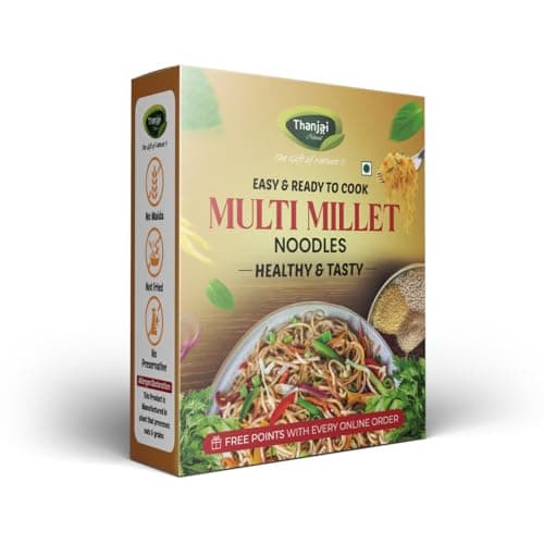 Thanjai Natural Noodles Millet180g X 8 Variities (No Maida Hakka Noodles, Not Fried, No MSG, Classic and Mild 1440g) Little | Multi Millet | Pearl | Ragi Millets & Moringa Leaf | Red Rice | Wheat | Tomoto — image 4