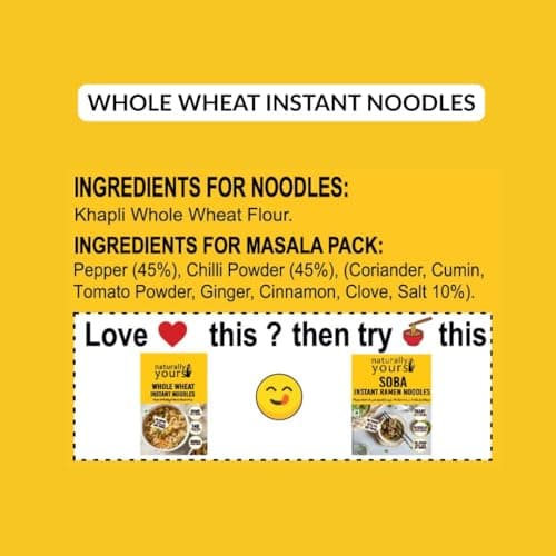 Naturally Yours Instant Noodles Combo | Khapli Whole Wheat & Multi Millet Variety Pack | Maida Free, High Protein & Fiber | Steam Dried, Non Fried | No Onion No Garlic, Jain Friendly | 175g x 6 Pack — image 4