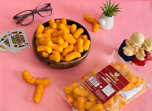 Snack First Baked Corn Puff (2) Masala Chitoz (2) Chitoz, Pack of 4, No Onion No Garlic, Jain, Puffed Snack, Corn Puffs, Healthy Snack, Namkeen, Each 80g — image 6