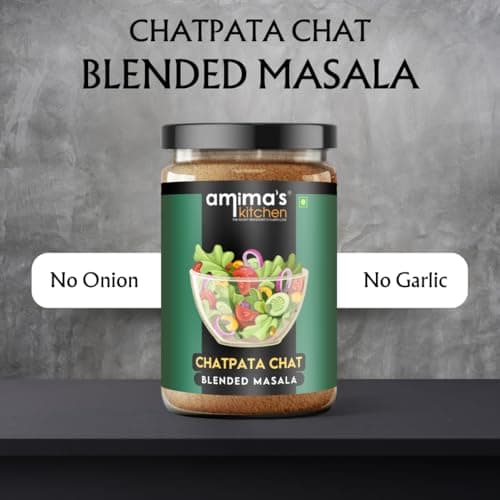 Amima's Kitchen Chatpata Chat Masala Sprinkler Jar | 125 Grams (Pack 1) | No Onion & No Garlic | No Artificial Flavour Added | Used in Saute Veggies, Fruit Salads, Snacks, Curries, Buttermilk, Sharbats, Fruit Juice — image 3
