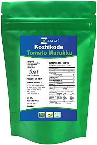 Zizer Kozhikoden Tomato Murukku | Tomato Chakli | Crunchy, Lightly Spiced Snack | Kerala Speciality Namkeen (250 g) — image 2