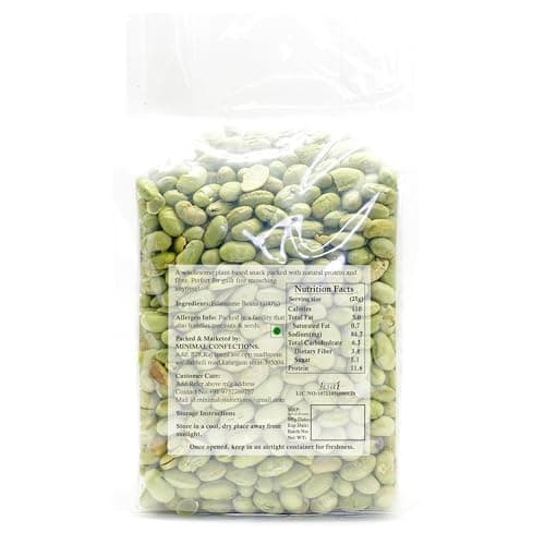 Minimal Roasted Edamame 400g | Protein (46%) & Fiber (14%) | Oil-Free, Vacuum Roasted Crunchy Green Edamame | Healthy Low Carb, Plant-Based Snack | Young Green Soybeans — image 2