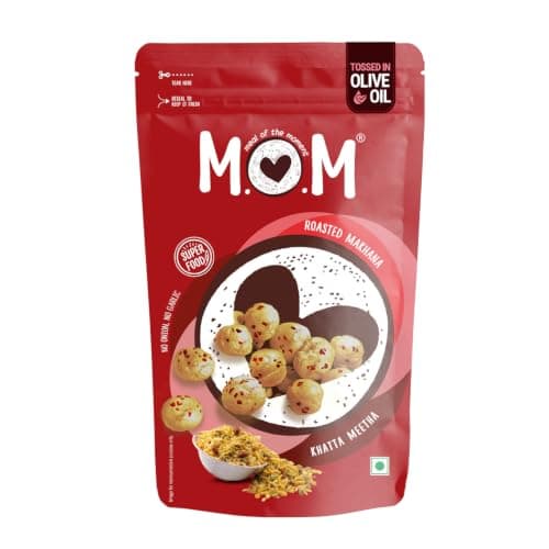 MOM - Meal of the Moment, Roasted Khatta Meetha Makhana (Pack of 2), 60g each | Source of Protein | No Palm Oil | Gluten free — image 3