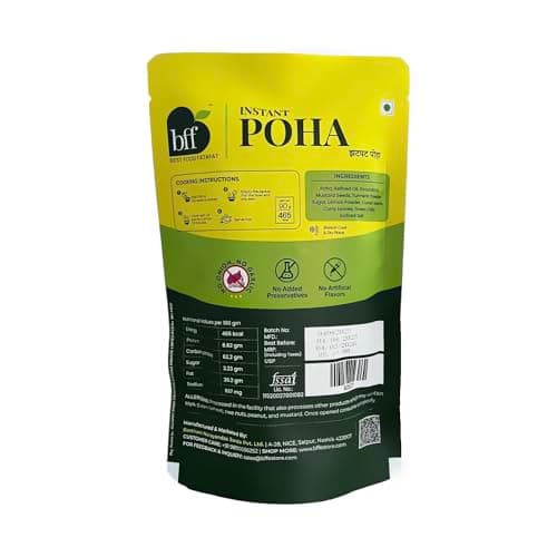 Instant Poha - Pack of 2 (90g Each) | Indian Breakfast Mix | Just Add Hot Water | No Added Preservatives | No Onion, No Garlic | Simple & Easy Meal Solution — image 8