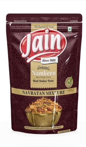 Jain Since 1985 Navratan Mixture Namkeen 700g (350g x 2) | Crunchy Indian Snack Mix | Sev, Peanuts & Lentils | Tea Time Namkeen | Spicy & Crispy Mixture — image 3