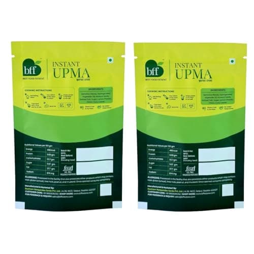 BFF Instant Upma 90g | Indian Breakfast Mix | Just Add Water | Made with Semolina & Spices | Convenient Meal for Home, Office & Travel (Pack of 2) — image 2