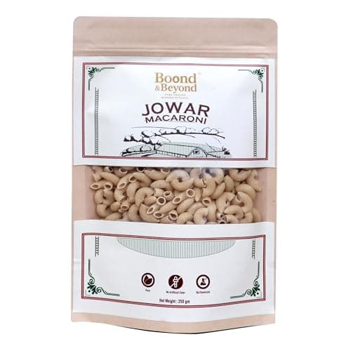 Boond & Beyond Jowar Macaroni | No Maida, Gluten Free Millet Pasta | High Fiber & Protein | Healthy Pasta for Kids & Weight Loss | Light Meal Option