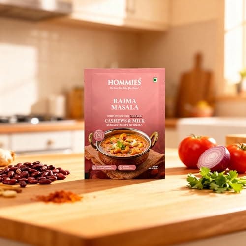Hommies Dhaba Kaju Curry Masala Spice Mix | Ready to Cook in 15 Mins | Just Add Paneer & Milk | Shahi Cashew Curry Masala | Serves 4 | Made with Cashew Nuts | No Preservatives | Pack of 4 (200g, 50g Each) — image 3
