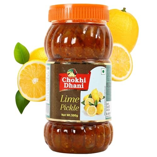 Chokhi Dhani Spicy Lime Pickle Pack of 2 (500g Each) | Nimbu Achar | Oil Free Lemon Pickle | No Onion No Garlic | Tangy & Spicy Indian Pickle | Homemade Taste — image 3