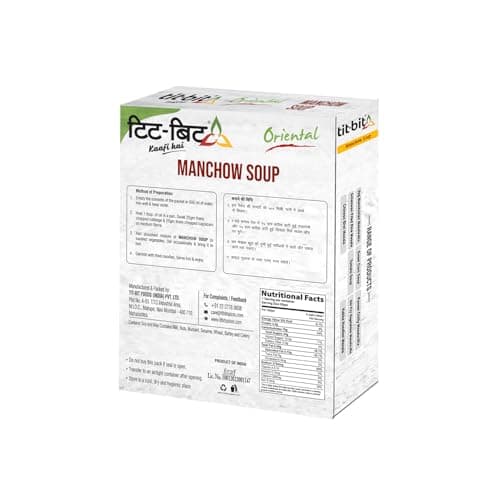 Tit-Bit Veg Manchow Soup Pack of 5 (250g), Hot and Spicey Chinese Soup, No Onion No Garlic Ready-to-eat Manchow Soup Packets for Easy Preparation — image 2