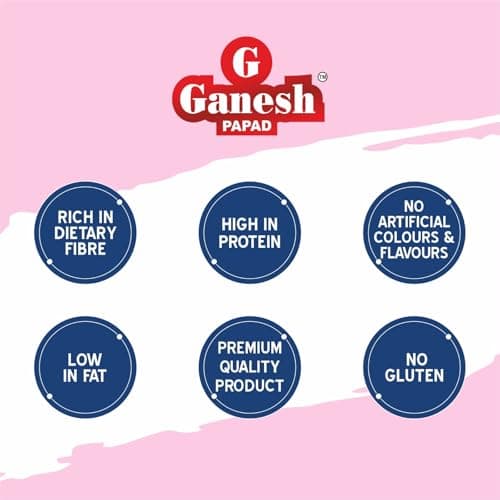 Ganesh Khichiya Rice Crispie Jeera Papad 400g | Jain Suitable No Onion No Garlic | Gluten Free | No Preservatives | Ready to Fry | Chawal Papad PACK OF -2 — image 7