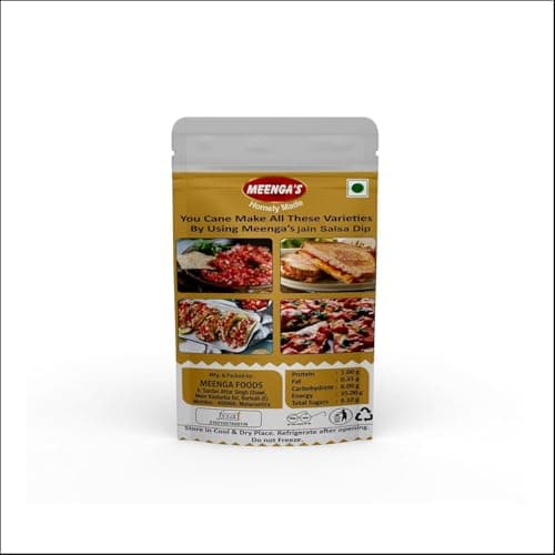 MEENGA’s Homely Made Jain Mexican Salsa Dip 225g | Perfect Dip for Nachos, Chips and Snacks | No Onion No Garlic | 100% Jain-Friendly | Natural Ingredients | Fresh & Tangy Ready-to-Eat Salsa — image 4