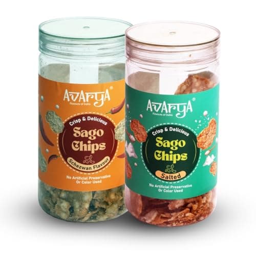 Avarya Assorted Sago Chips | Classic Salted Sabudana Chips | Crispy & Fresh Indian Snack | Falhari Friendly | 100% Vegetarian | Light & Crunchy Tea Time Munchies | 125gm | Pack of 1 — image 6