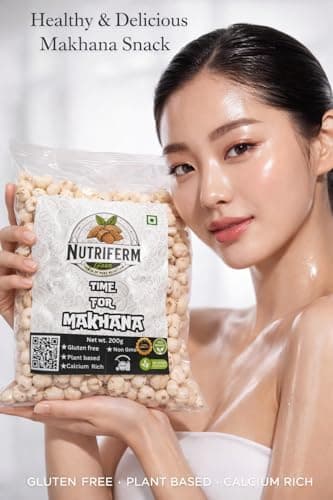 NUTRIFERM Makhana | Premium Fox Nuts | Roasted & Crunchy Phool Roasted Makhana | Healthy Snacks for Weight Loss | High Protein, Low Fat | Gluten Free Lotus Seeds | Diet Snack India - 200g — image 5