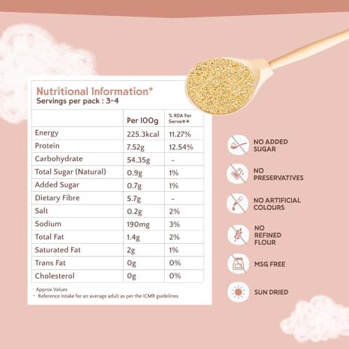 Amaranth Millet Noodles - Pack Of 2 (180gm each) | 100% Sun Dried, Non-Fried Vegan Noodles | High in Fibers, Minerals and Antioxidants | Lactose-Free, No Maida, No MSG, No Preservatives — image 2